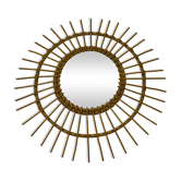 Rattan sun mirror  58cm