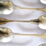 SFAM set of 5 CHINON silver-plated table spoons, antique style, 21cm