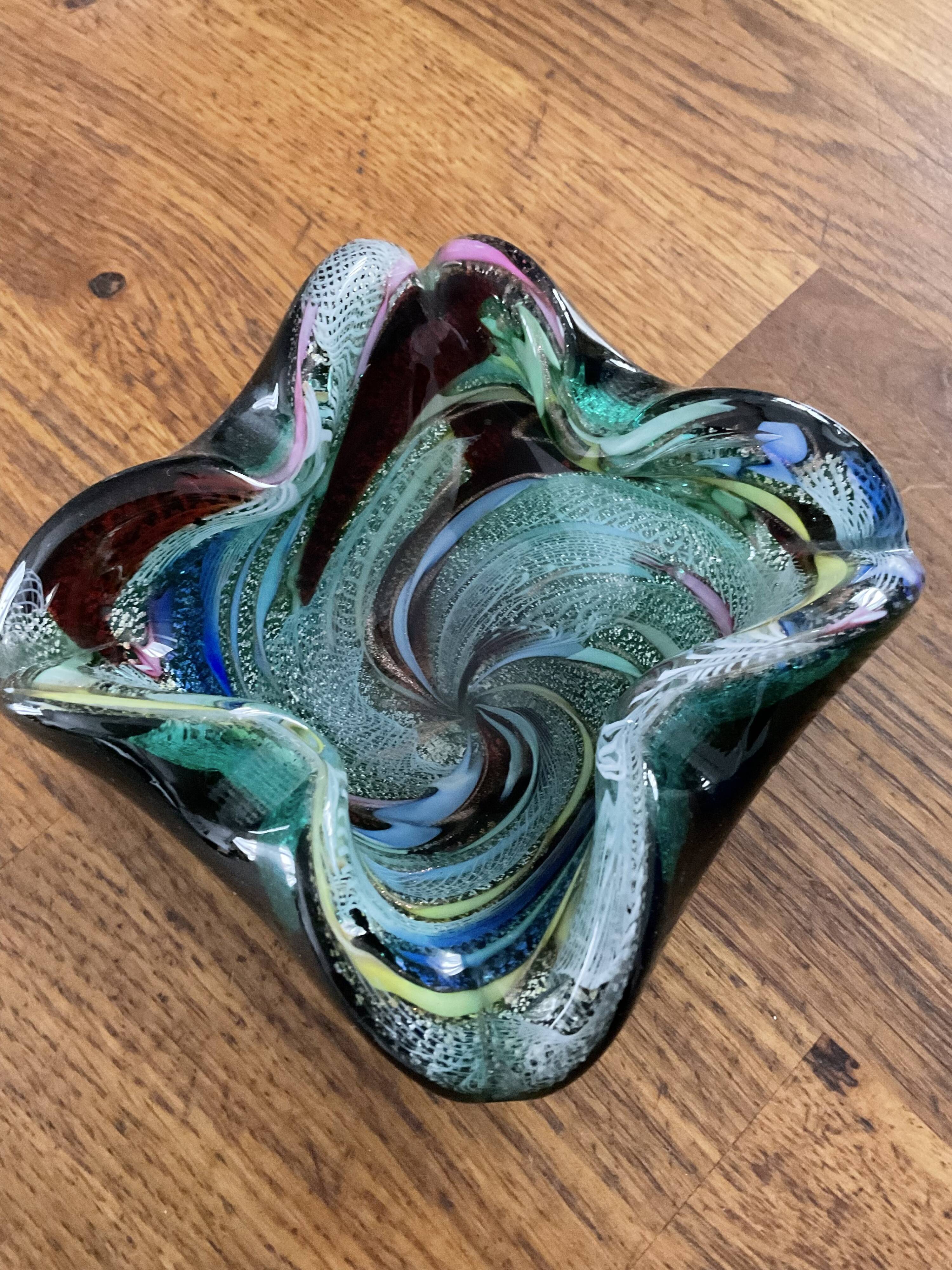 Trinket bowl in murano glass, circa 60
