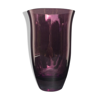 Vase vintage 50s crystal Art Deco Murano style
