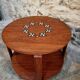 Table basse française mid-century en bois massif, années 1950