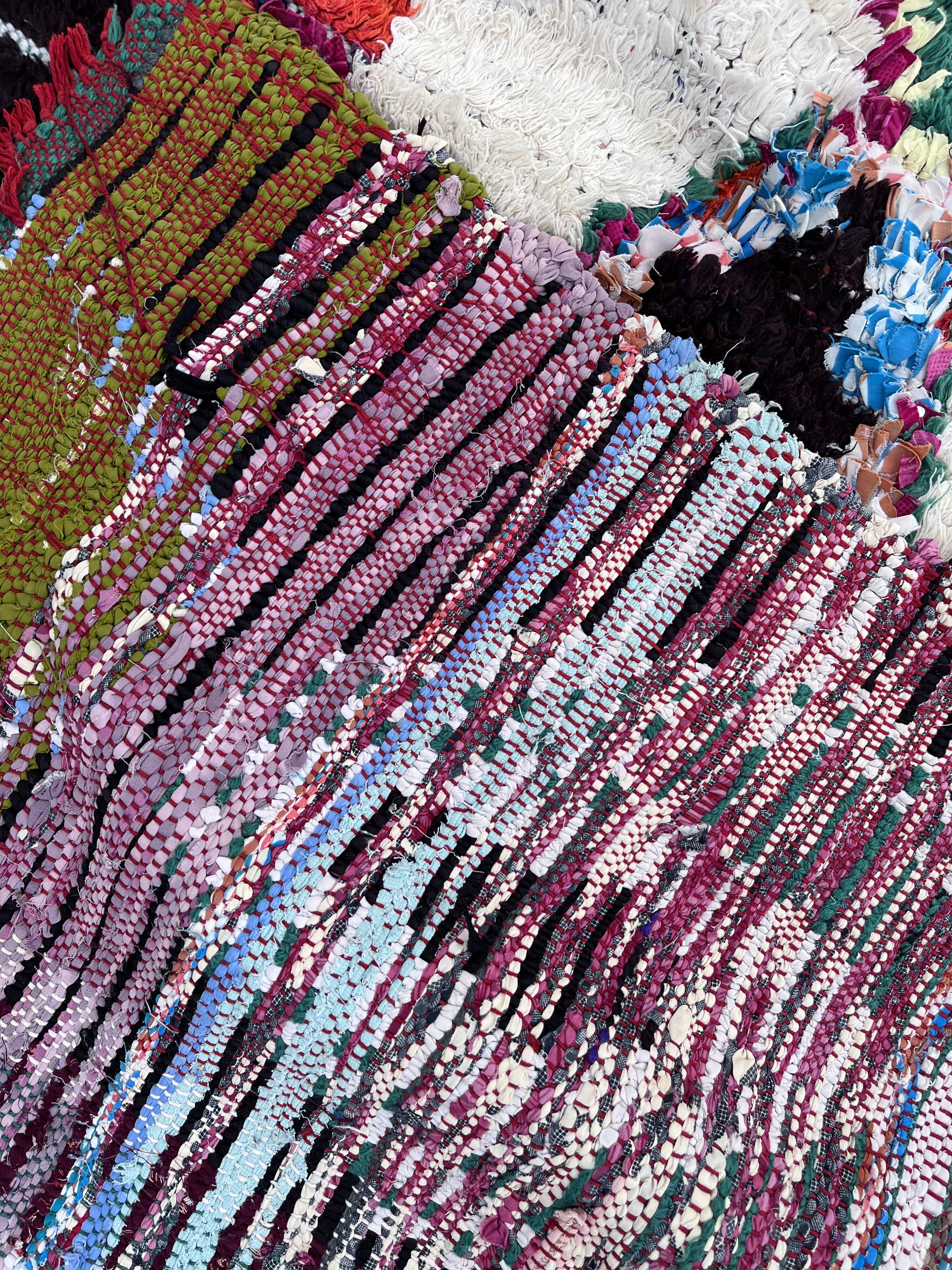 Old boucherouite berber carpet