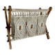 Porte-revue macramé et perles de bois
