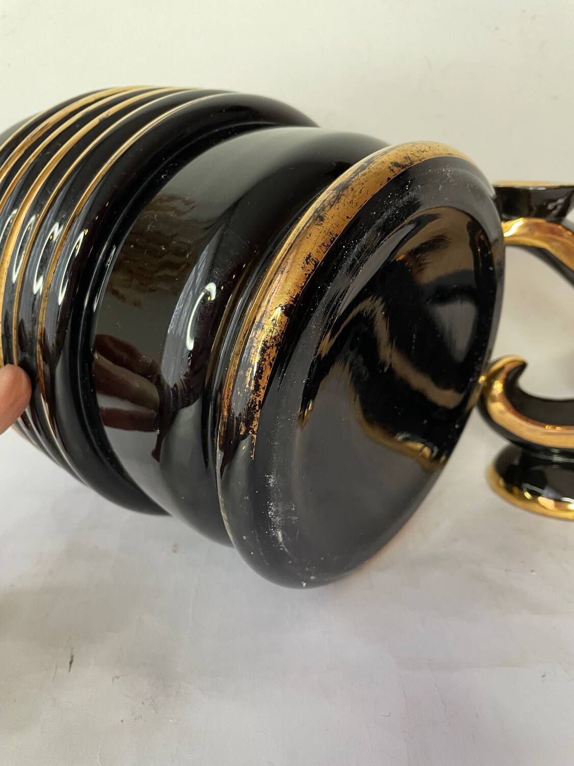 Art Deco vase and candle holder set