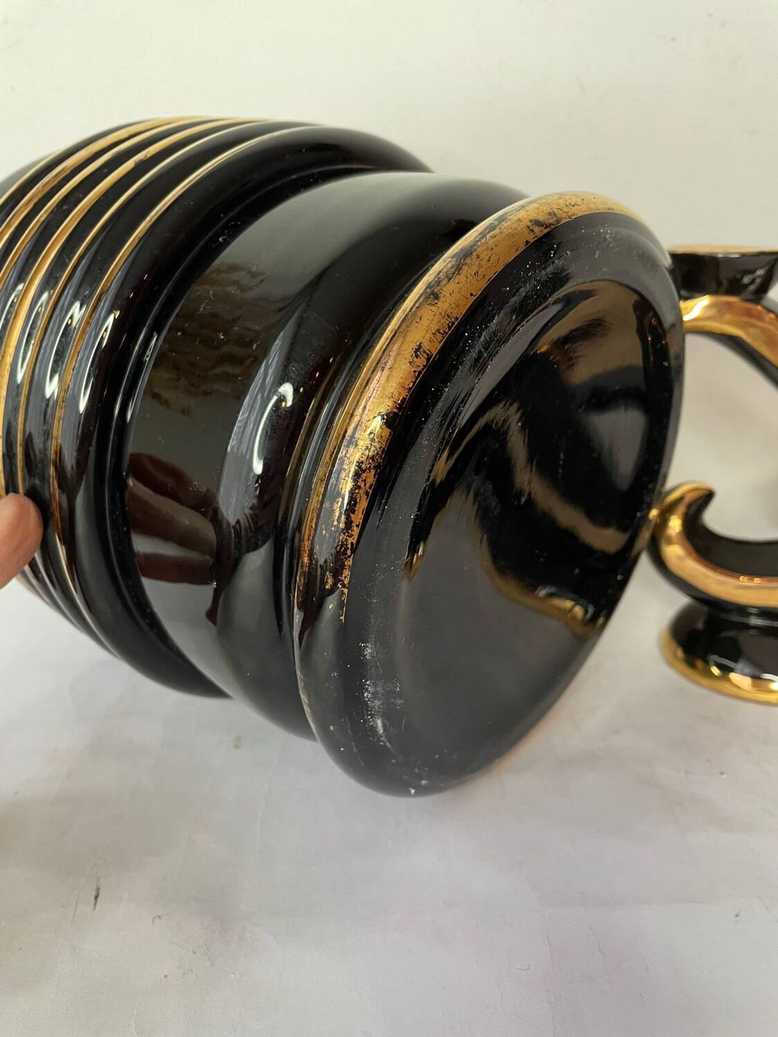 Art Deco vase and candle holder set