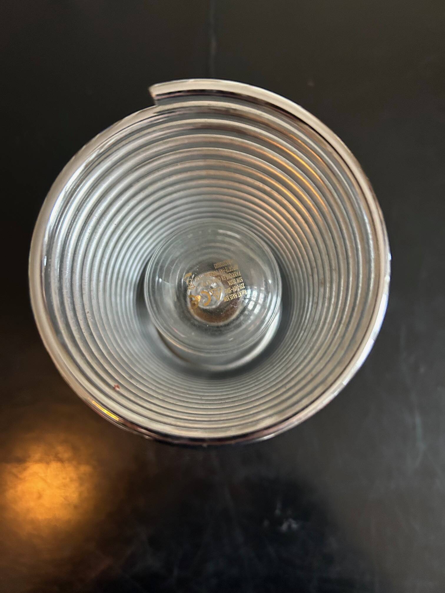 Chrome steel spring lamp