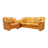 Cognac living room set, Danish design, 1970s, manufacturer: Skalma Møbelfab