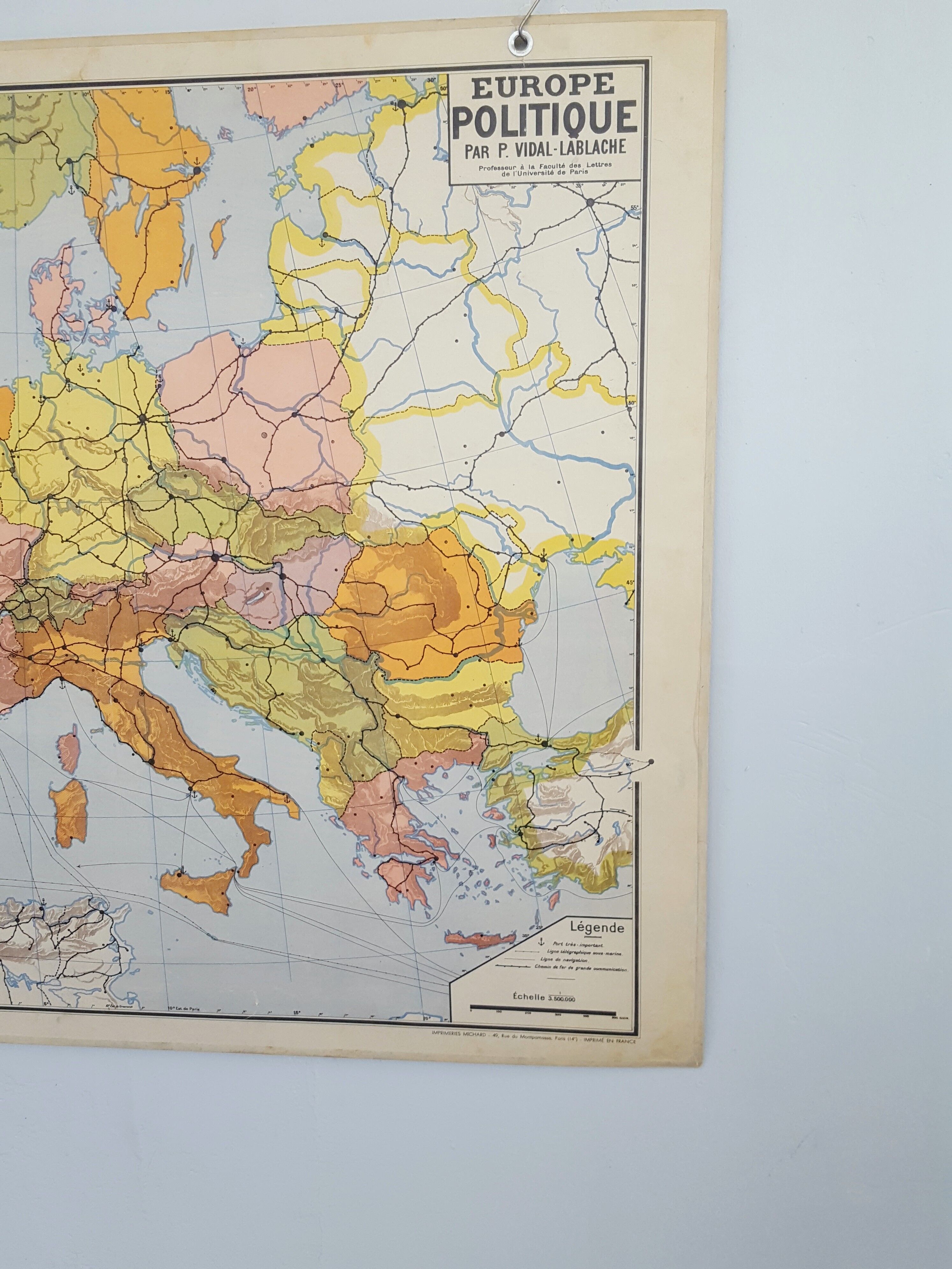 School map n ° 13 Europe political
