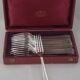 Christofle Boréal 12 Art Deco table forks silver-plated excellent condition