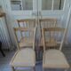 4 chaises bistrot vintages en hêtre finition cirée.