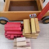 Chariot de marche avec bac à jouets en bois