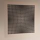 Sérigraphie Vasarely - "Cinétique Profonde" - Illusion 3D & Noir et Bl