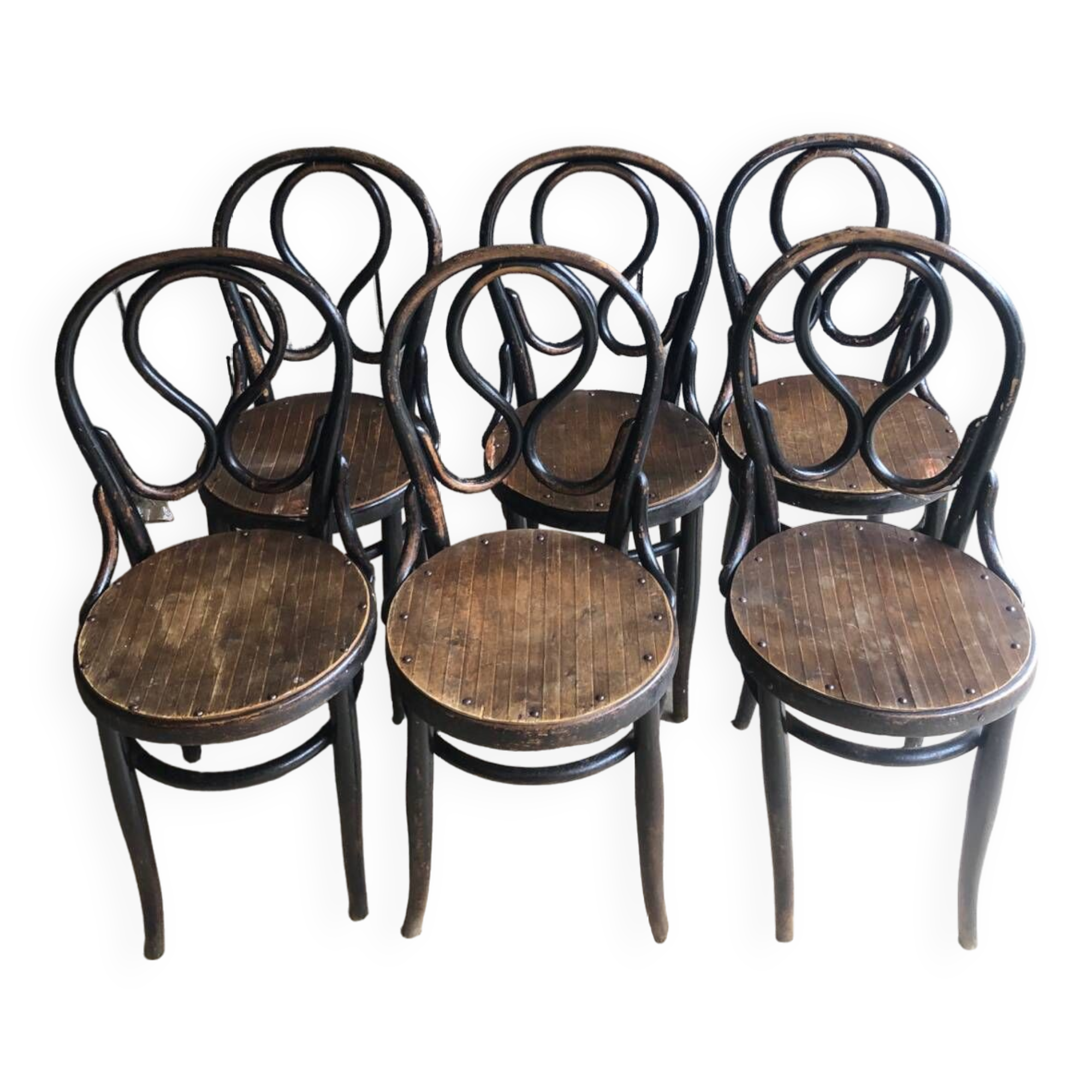 Lot de 6 Chaises bistrot Thonet 1890