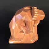 Angelo Hecq / Roger Guérin "Nude Woman" in cubist-style stoneware - circa 192.