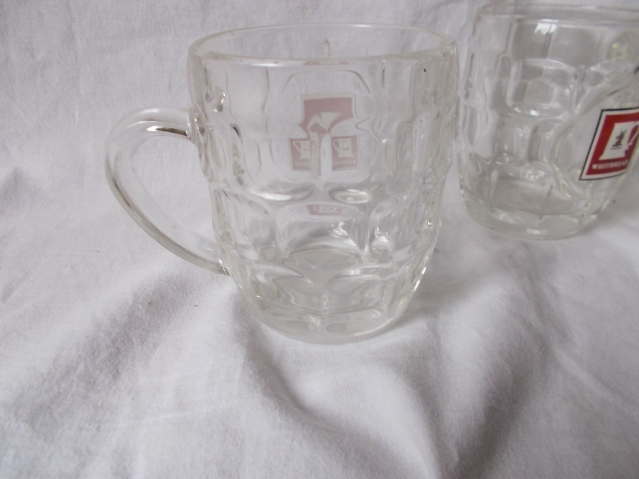 Chopes à bière en verre  vintage