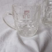 Chopes à bière en verre  vintage
