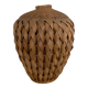 Braided wicker & rattan jar