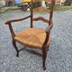 Fauteuil en chêne style Louis XV