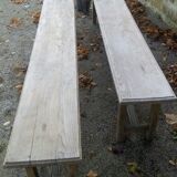 Pair of oak benches