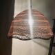 Straw pendant light, new 1m fabric cable, porcelain ceiling light