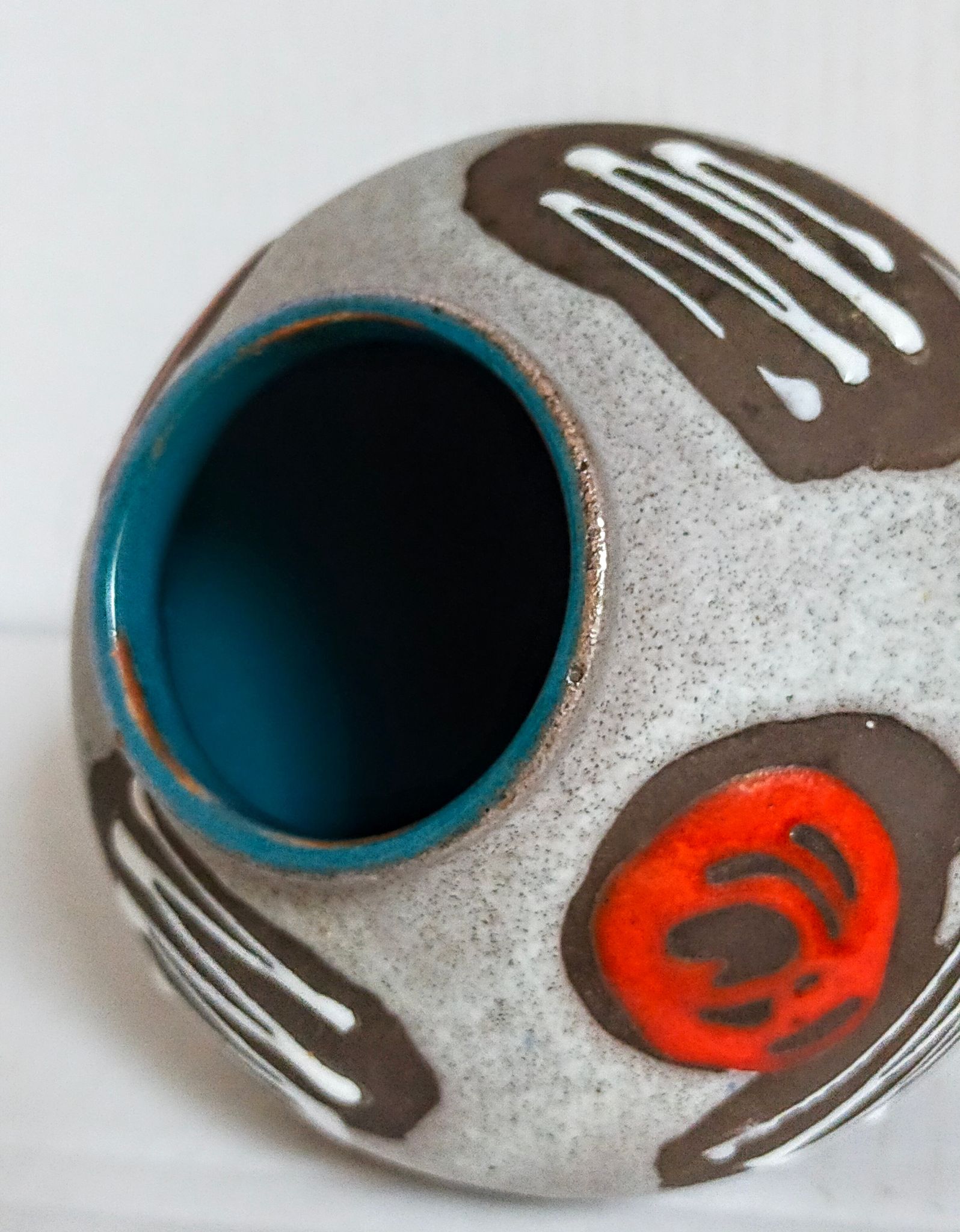 Ceramic ball vase west germany 50s
