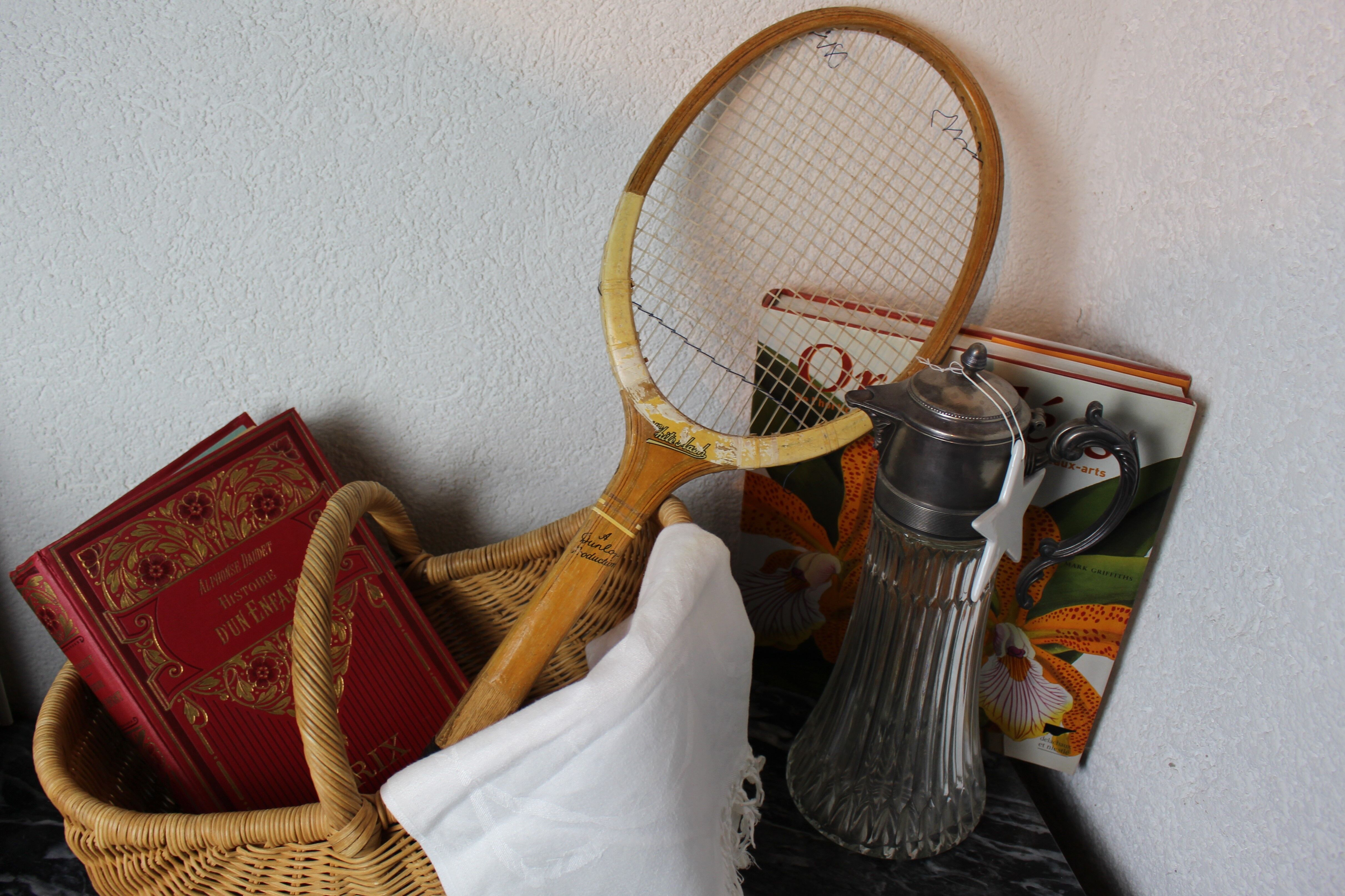 Dunlop wooden tennis racket