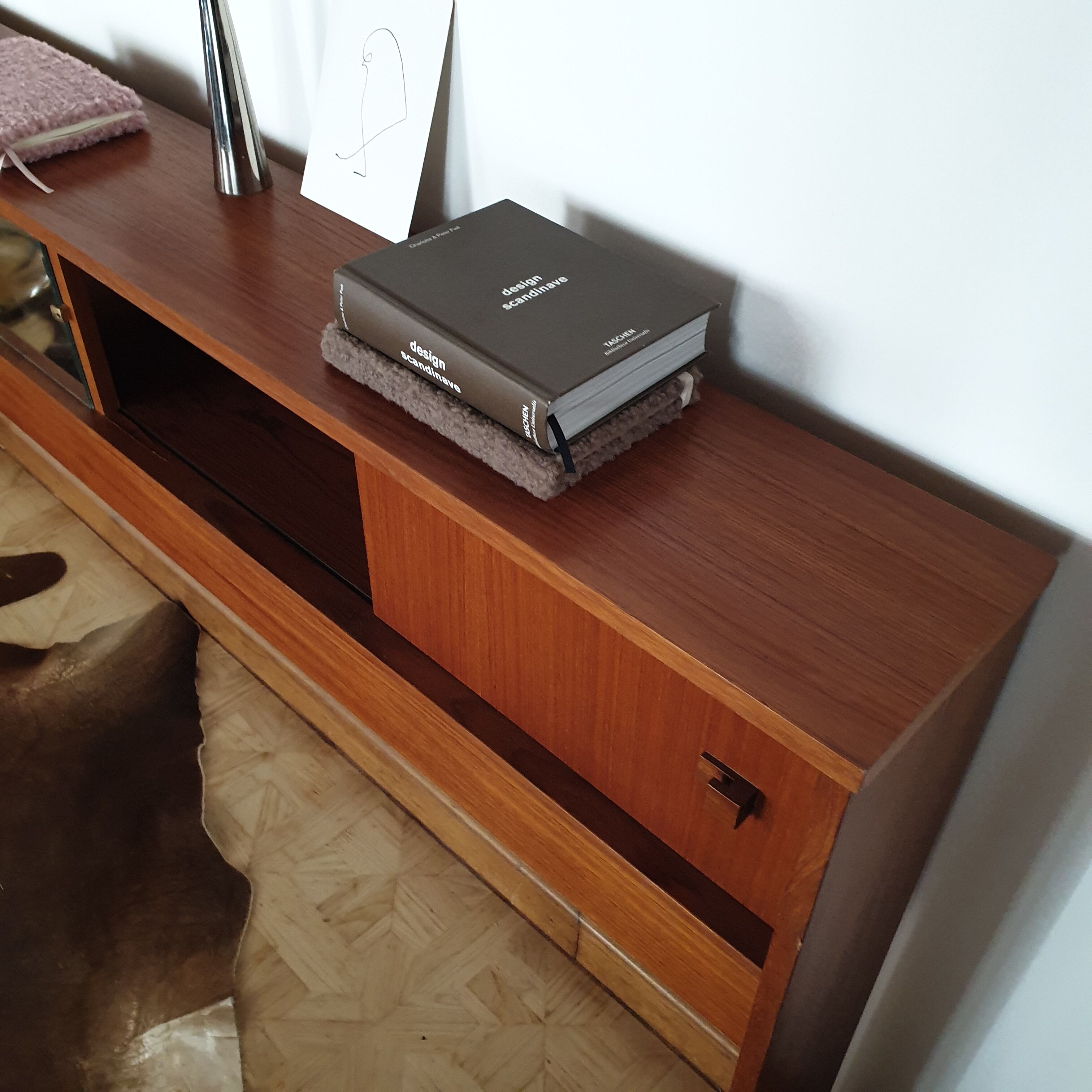 Vintage teak console 60s