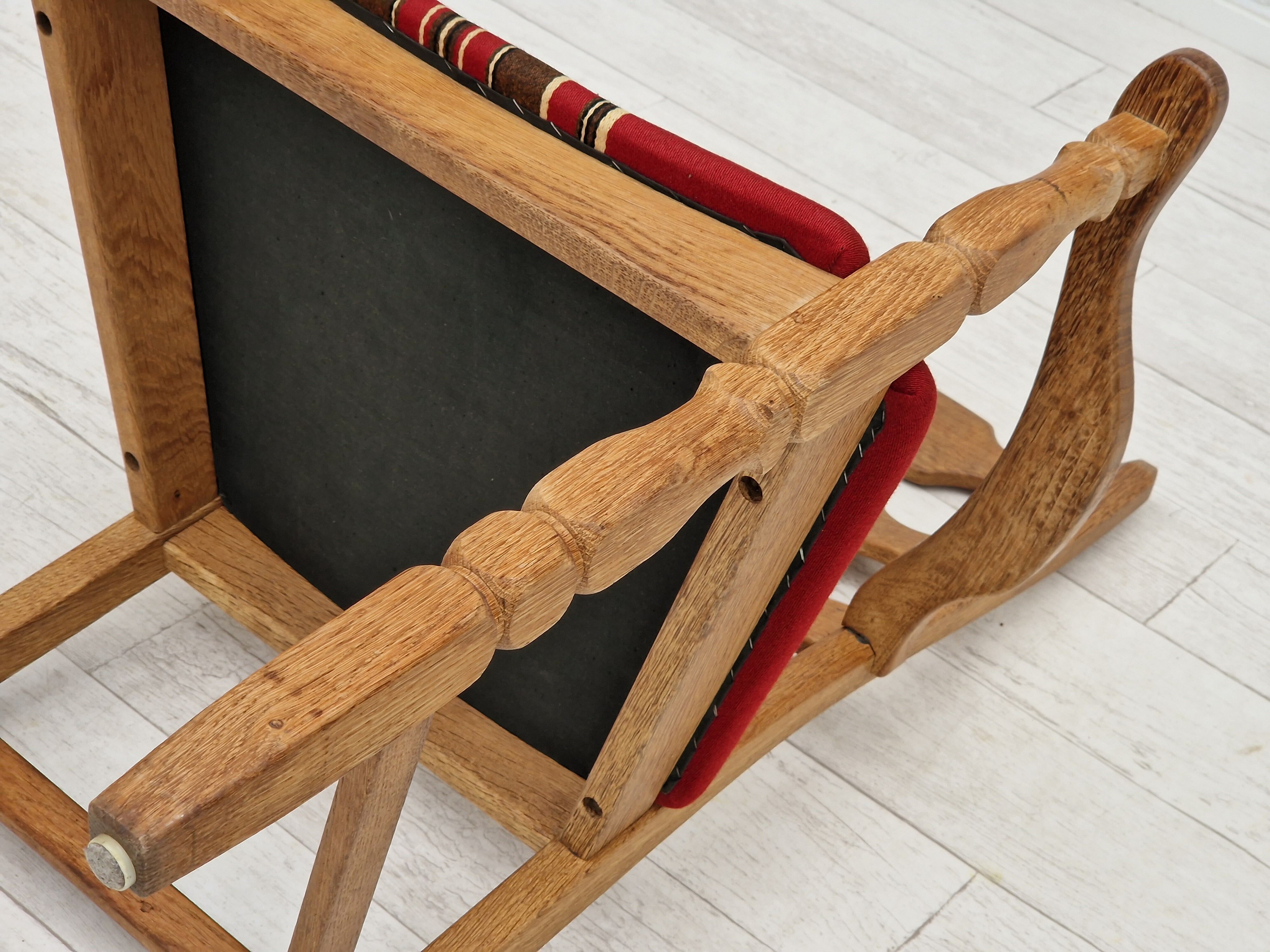 1960s, Danish design, armchair, oak wood, furniture wool.