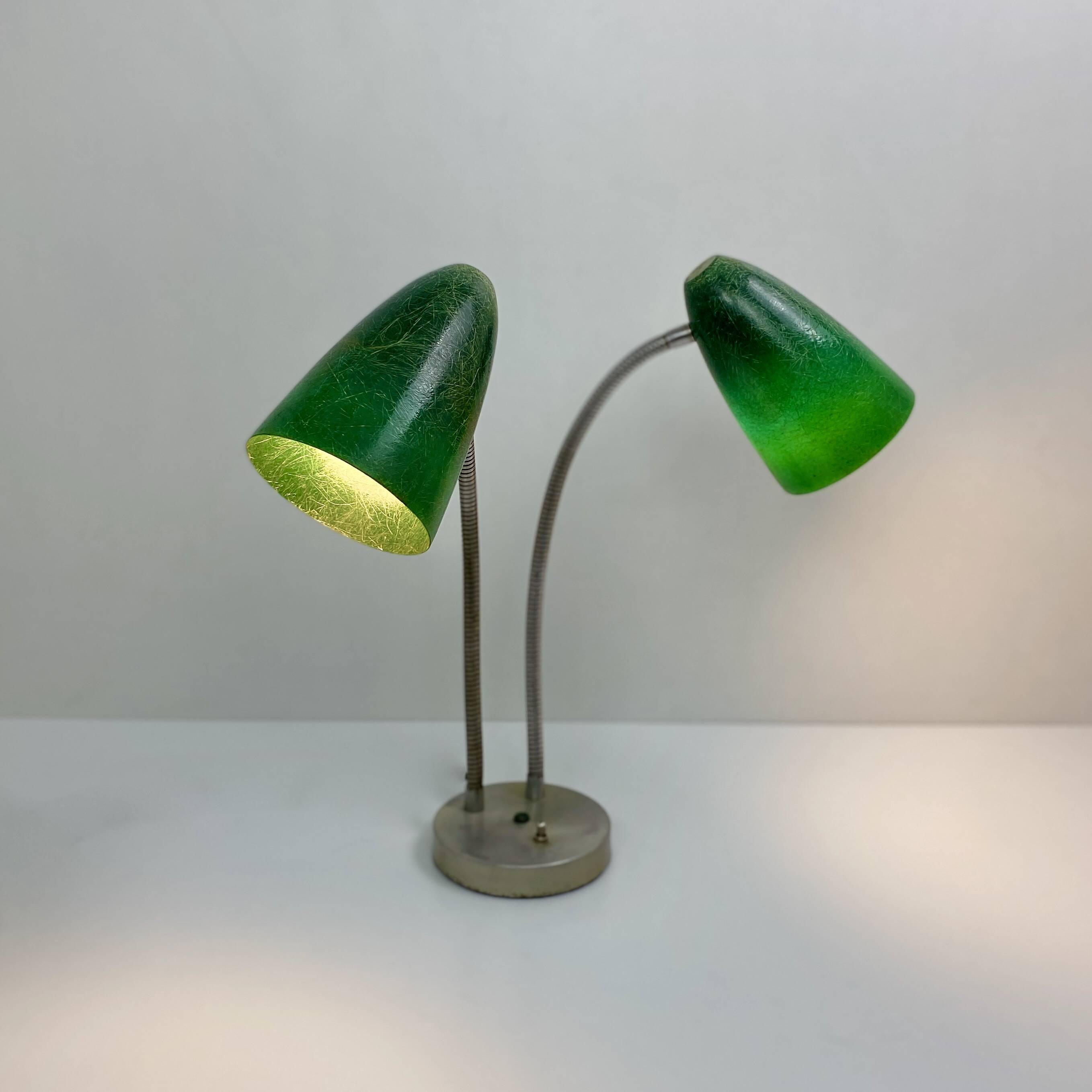 American double lamp, fiberglass, 1950, Prescoli