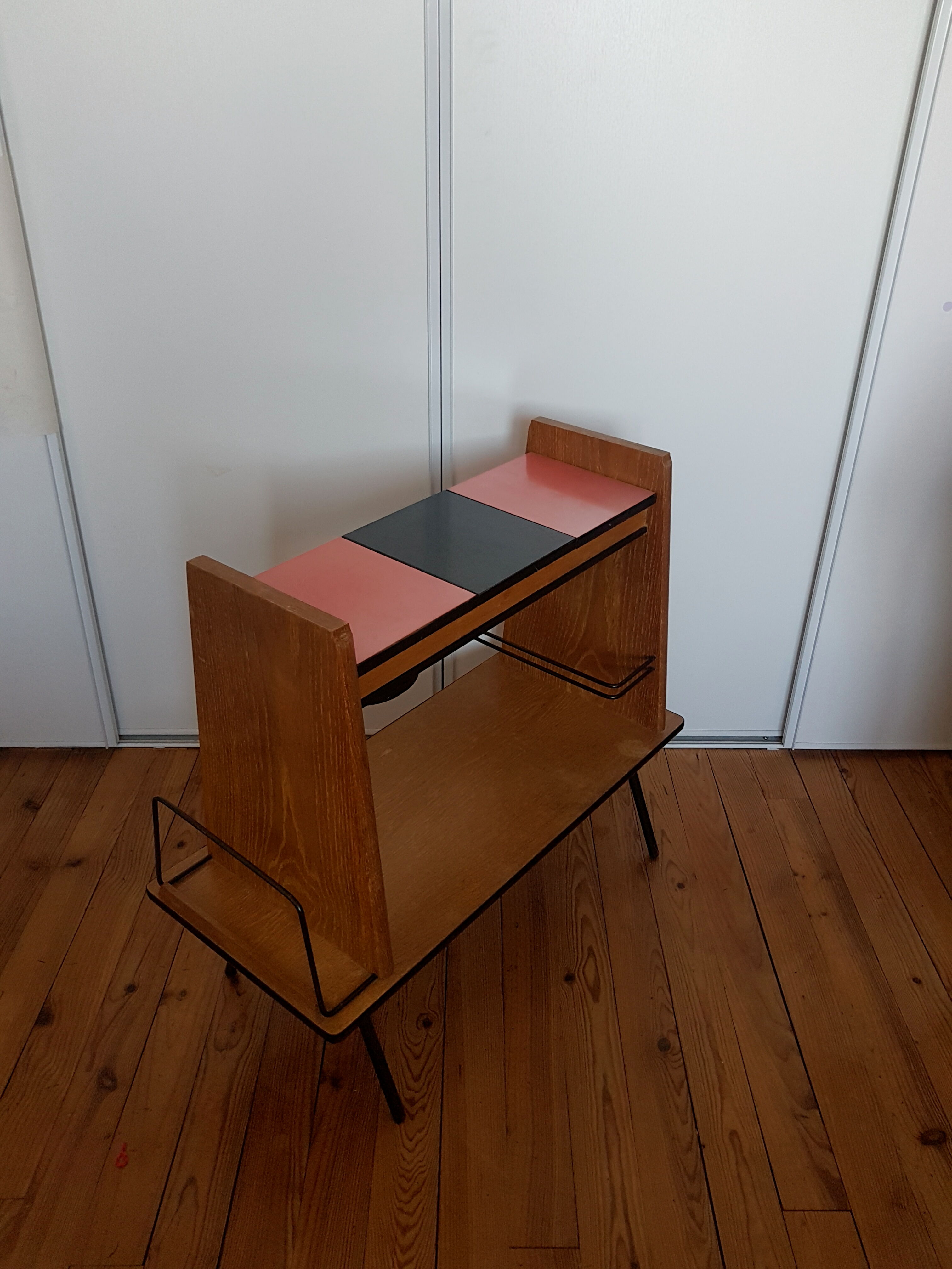 Vintage console furniture wood and formica