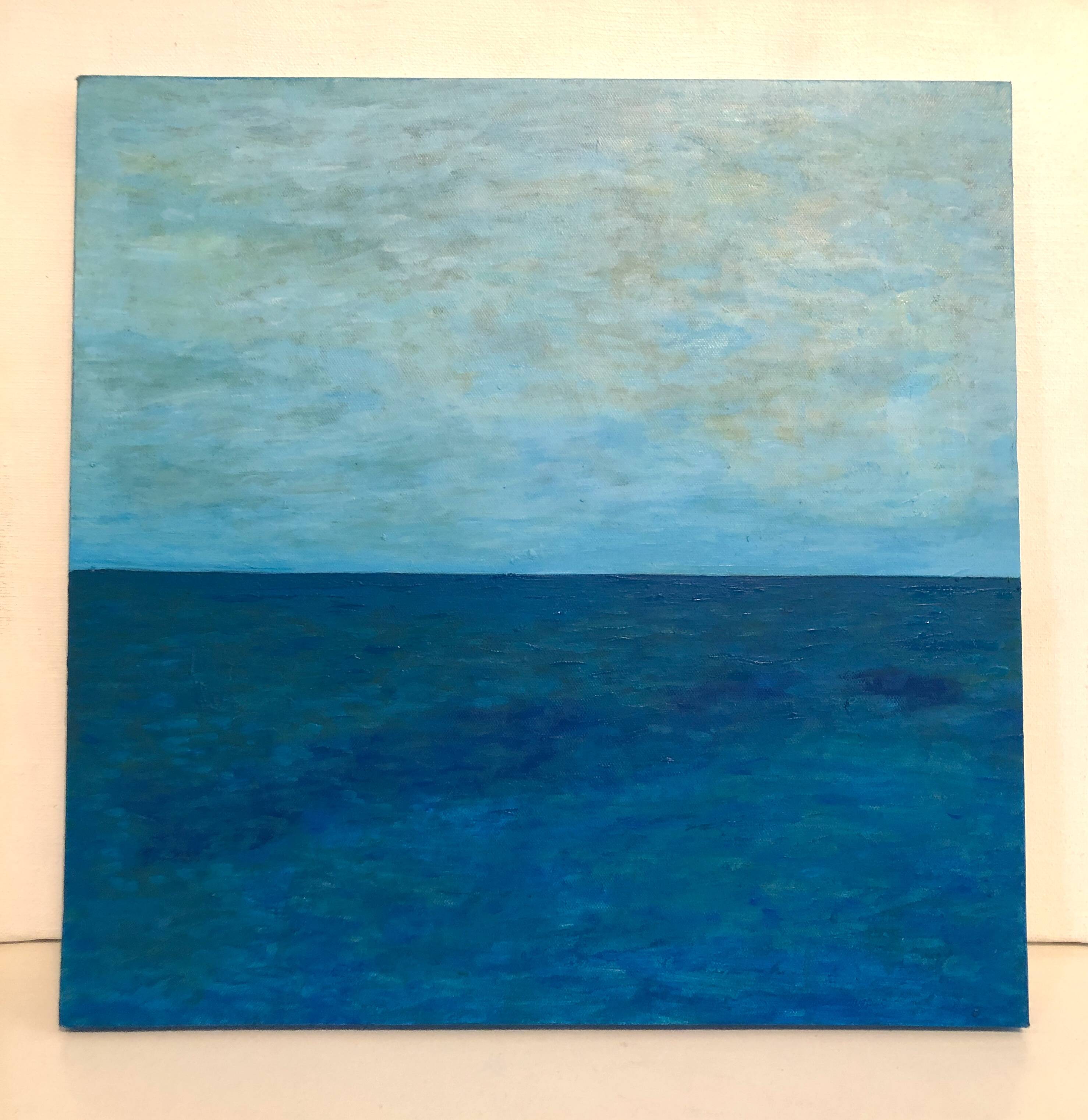 Blue horizon oil painting