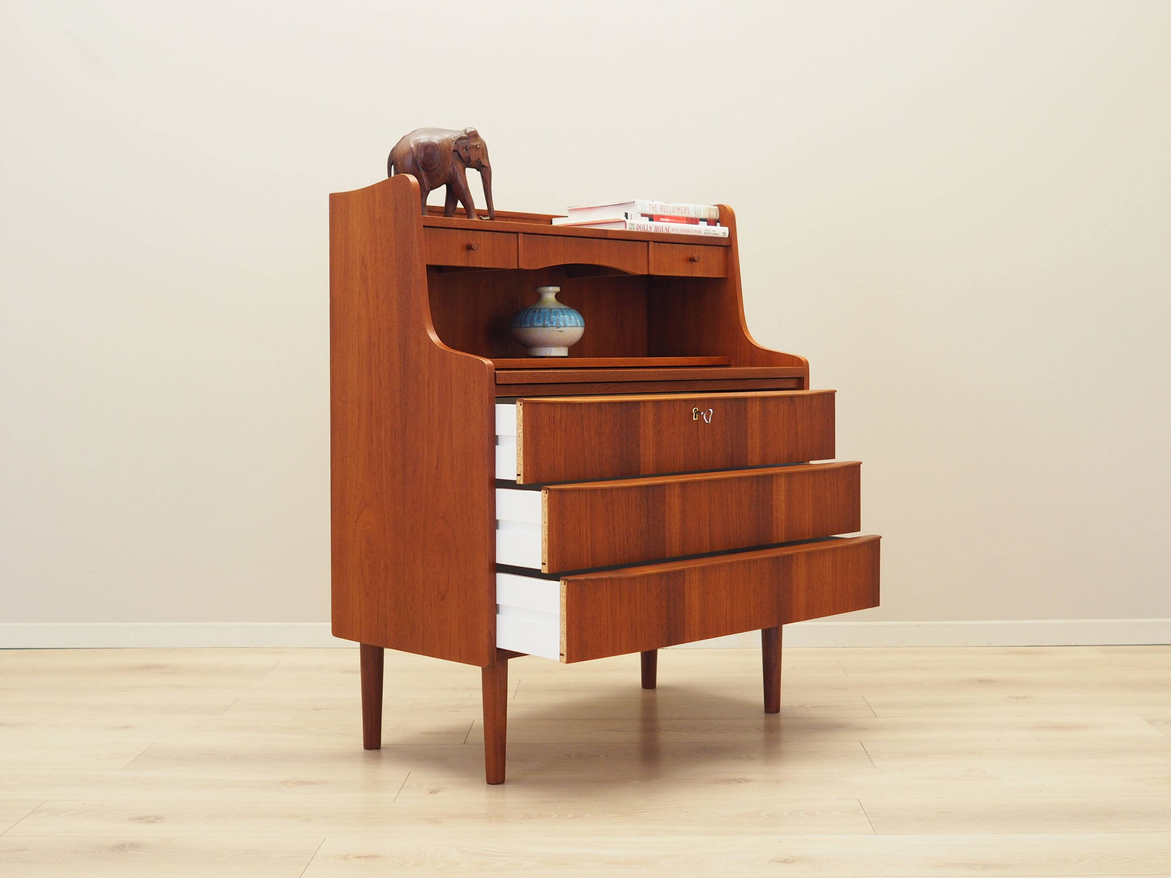 Teak secretary, Danish design, 1970s, production: Denmark