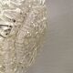 Beautiful hanging lamp in aluminium and hard-pressed crystal glass, probably Swedish
