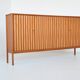 Leo Bub symmetric highboard in walnut XL Bub Wertmobel Germany 1960