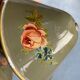 Small bedside lamp with clip, vintage painted flowers