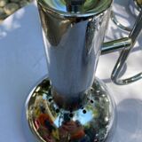 6-lamp vintage 70'S chrome pendant light