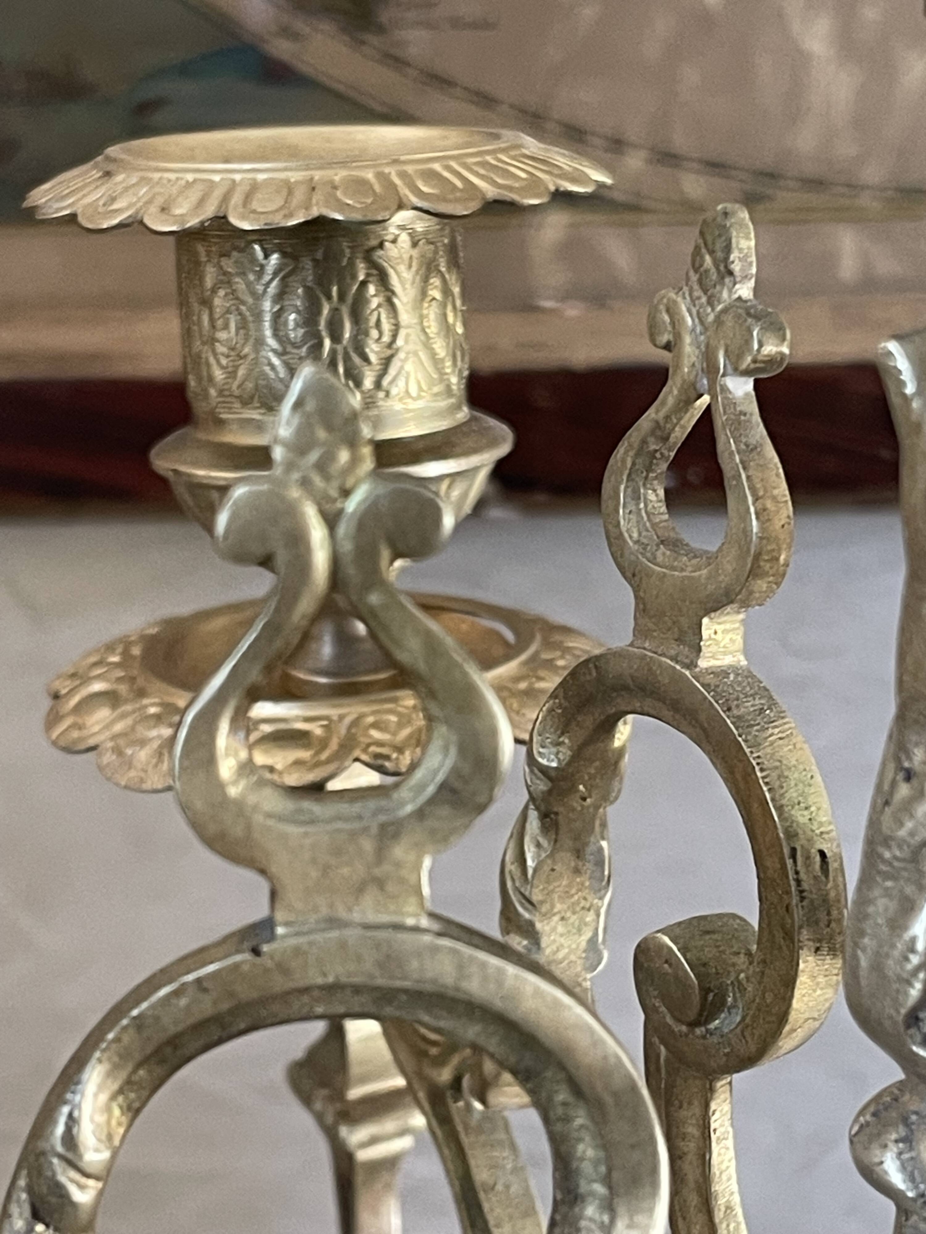 Napoleon III style chandelier in gilded bronze 48.5cm