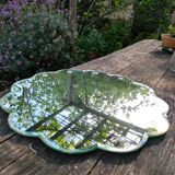 Beveled mirror in the shape of a flower 50s/60s 59cm