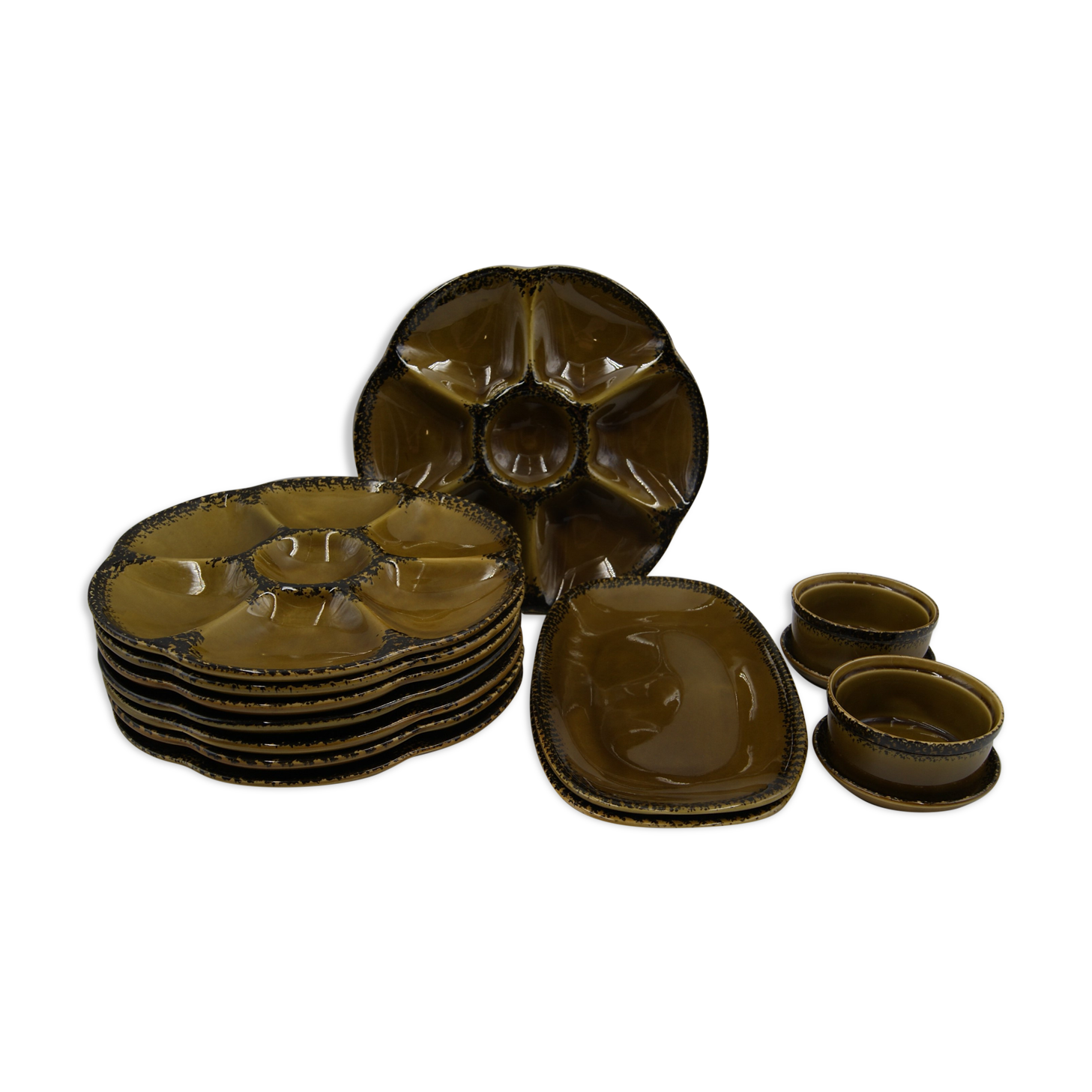 Service slurry Vintage Gien oysters