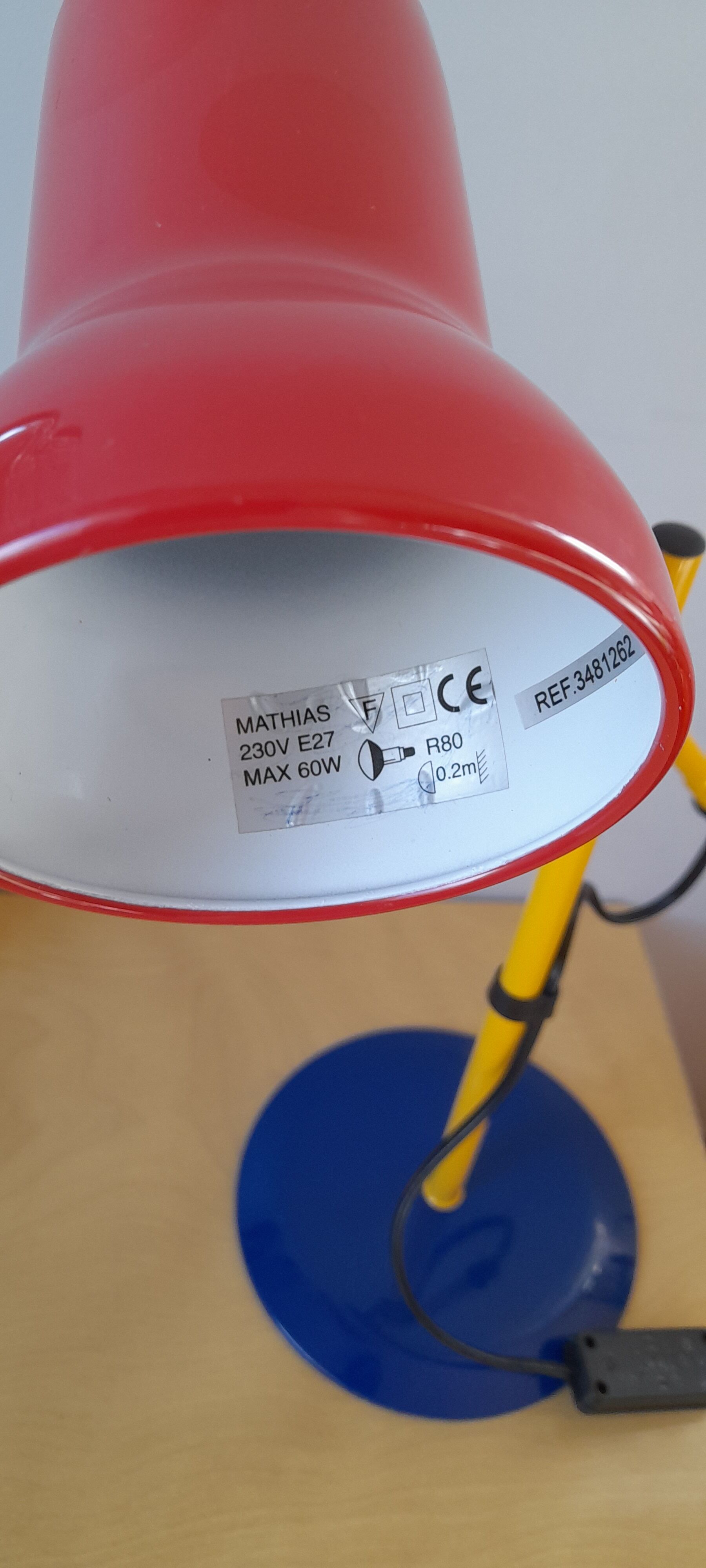 Adjustable desk lamp 80s