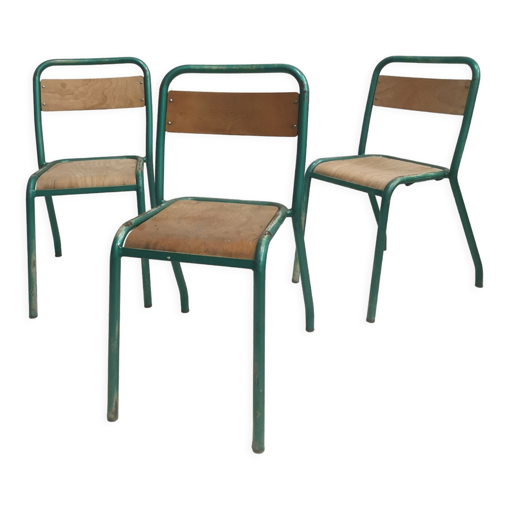 3 Tolix school chairs