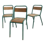 3 Tolix school chairs