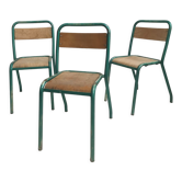 3 Tolix school chairs