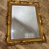 Beveled gold mirror