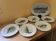 Fish service 7 pieces - 6 plates and 1 large dish - in porcelain from L.