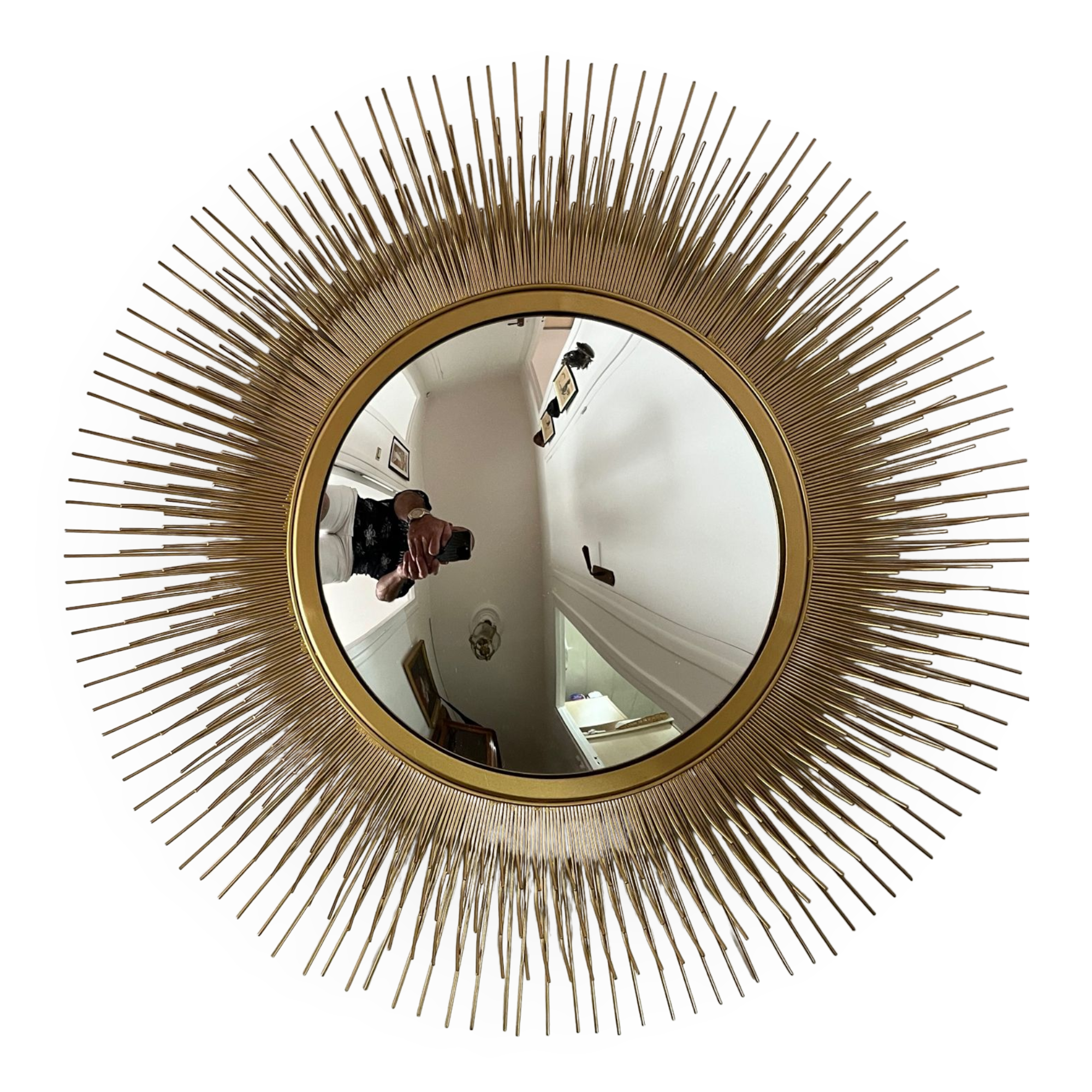 Witch's eye mirror in metal 58cm