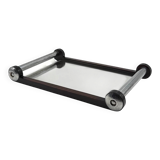 Art Deco wood mirrored tray, France 1930s