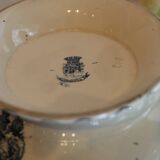 Ironware salad bowl, Gien, thistles model