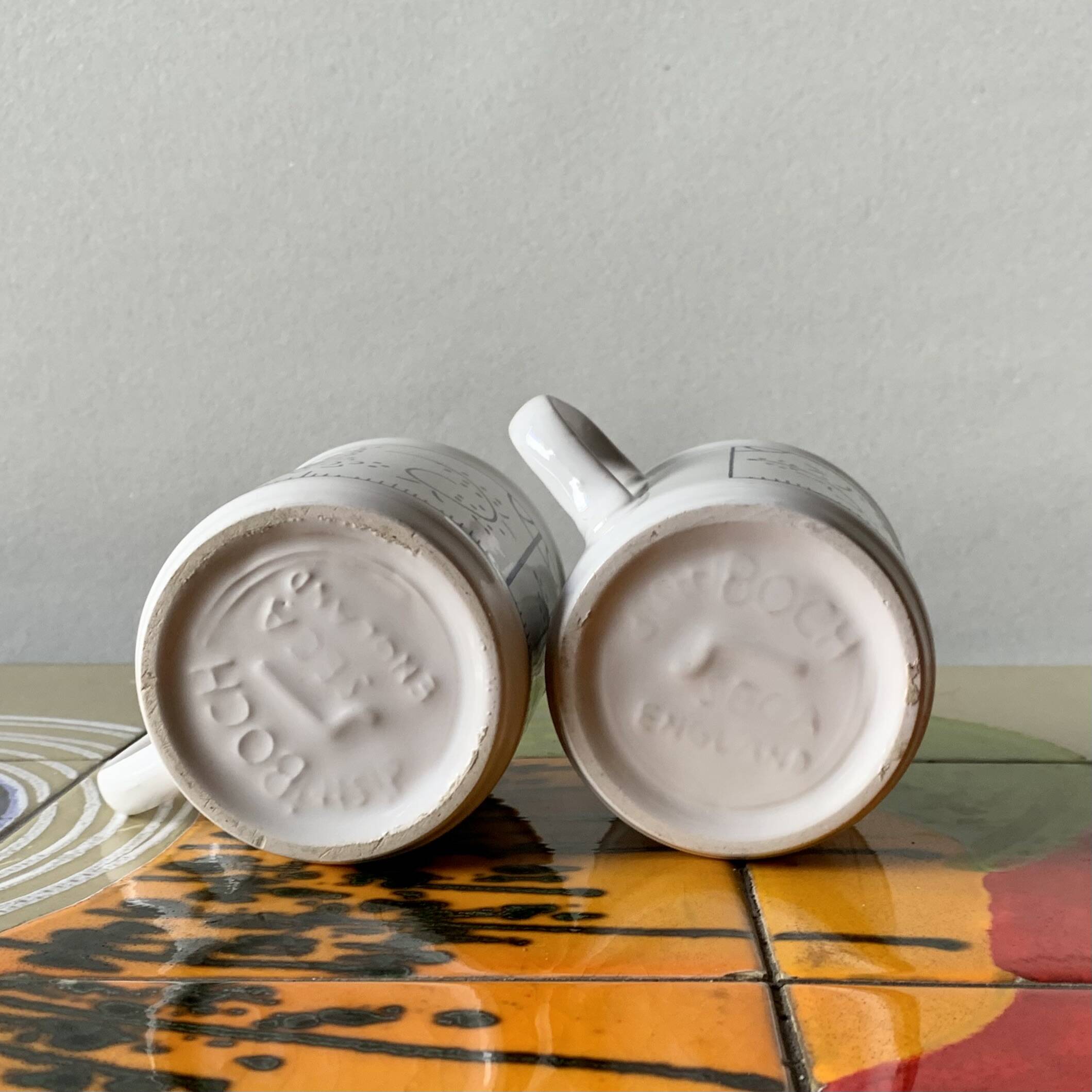 Set of 6 vintage cups Distri Boch Seca England decor Copenhagen