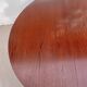 round/oval table with extension, central leg, dark shade, Baumann design